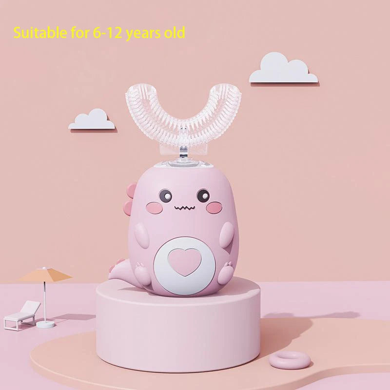 Kids U-Shaped Electric Toothbrush – 360° Smart Sonic Silicone Toothbrush, Rechargeable